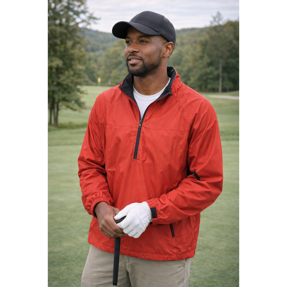 Foot Joy Dry Joys Half Zip Pullover Red Fleece Golf Jacket With Pockets Size S